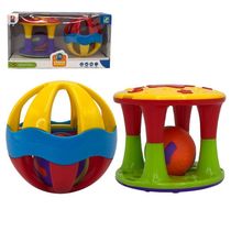 Conjunto Com Torre E Bola Chocalho Infantil De Criança