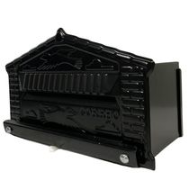 Caixa De Correios Pombinho Preta De Grade Grande 20x25x12cm Preto