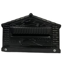 Caixa De Correios Pombinho Preta De Grade Pequena 12x25x12cm Preta