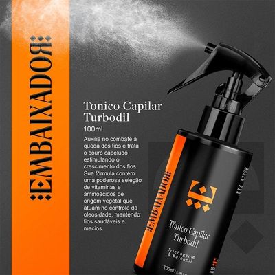 Kit 05 Tônico Crescimento Capilar E Antiqueda Turbodil 100Ml