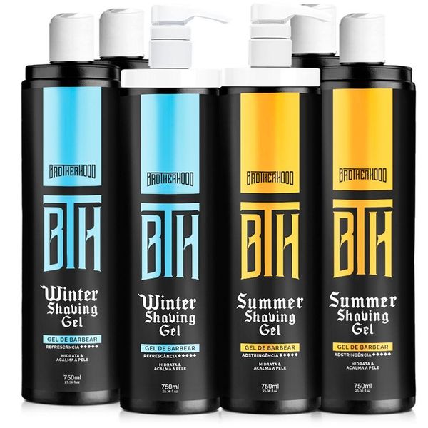 Kit 03 Shaving Gel Winter + 03 Summer Gel Shaving Bth 750Ml