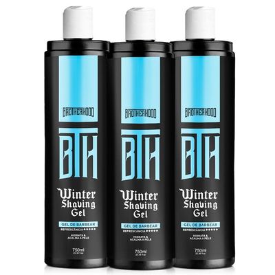 Kit 03 Shaving Gel Refrescante De Barbear Winter Bth 750Ml