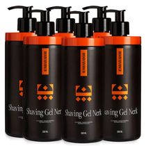 Kit 6 Shaving Gel De Barbear Nerk Embaixador 500Ml