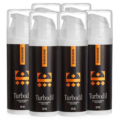 Kit 6 Blend Crescimento Barba E Cabelo Turbodil Embaixador 30Ml