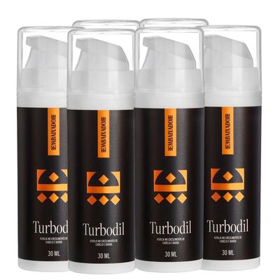 Kit 6 Blend Crescimento Barba E Cabelo Turbodil Embaixador 30Ml