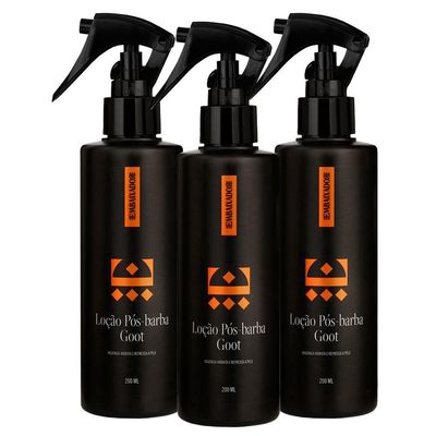 Kit 03 Loção Pós Barba Goot Embaixador 200Ml