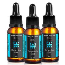 Kit 3 Óleo Hidratante Para Barba Goot Embaixador 30Ml