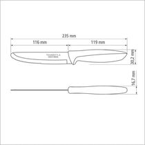Faca Para Churrasco Jumbo 5" Plenus Tramontina Em Aço Inox Tramontina