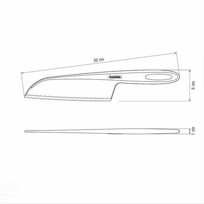 Faca Para Bolo E Torta Tramontina Ability Em Nylon Preto Tramontina