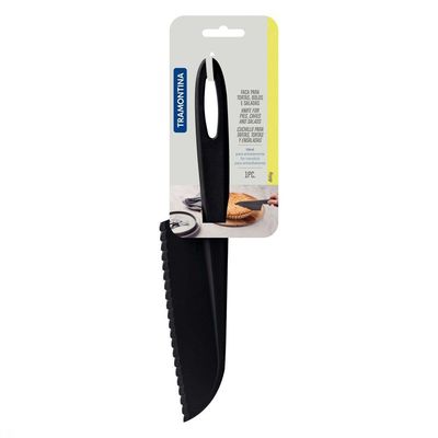 Faca Para Bolo E Torta Tramontina Ability Em Nylon Preto Tramontina