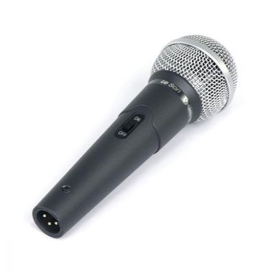 Microfone Com Fio Profissional Ls58 Chumbo, Acompanha Cabo De 5 Metros