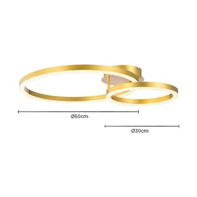 Plafon Skylight Holly 4002 Led Bivolt Dourado