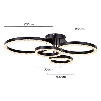 Plafon Skylight Holly 4004 Led Bivolt Preto