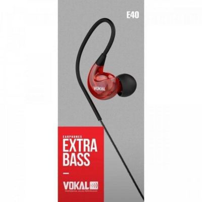 Fone de Ouvido E40 IN EAR Vermelho Vokal