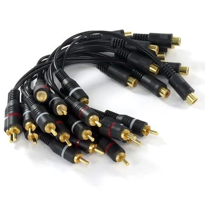 Cabo Y RCA Femea X 2 RCA Macho 20 CM - YRF2RM-20