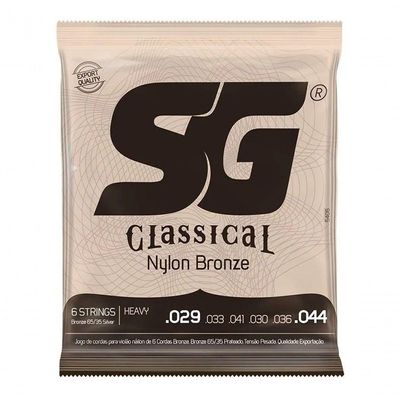Encordoamento P-violão Nylon Bronze 65-35 Prata Tensão Alta Sg 0.029