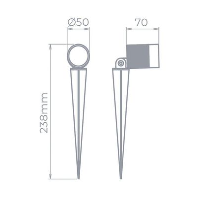 Espeto Para Jardim Stella Focco Led 7w Bivolt Preto 3000k Luz Amarela