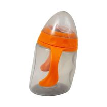 Copo Com Alça E Bico De Silicone 220ml Laranja Clingo