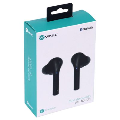 Fone de Ouvido Bluetooth W1 Touch - Preto