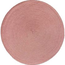 Kit 4 Americano Requinte Liso Para Mesa Redondo 38cm Rosê