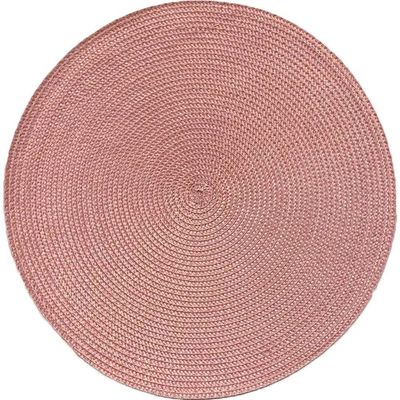 Kit 4 Americano Requinte Liso Para Mesa Redondo 38cm Rosê