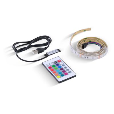Fita de LED VX Gaming RGB com Controlador Conexao USB 60 Pontos de LED 1 Metro - LRU1(7908020920717)