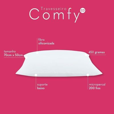 Travesseiro Comfy Suporte Baixo 01 Peça - Branco