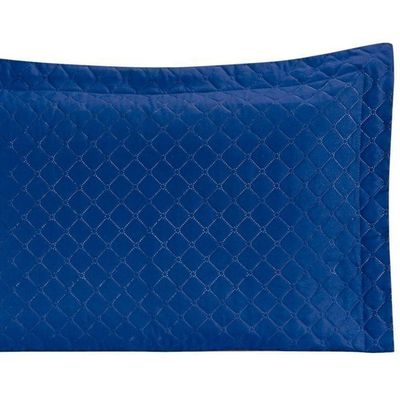Porta Travesseiro Com Debrum Requinte Liso 01 Peça - Azul Royal