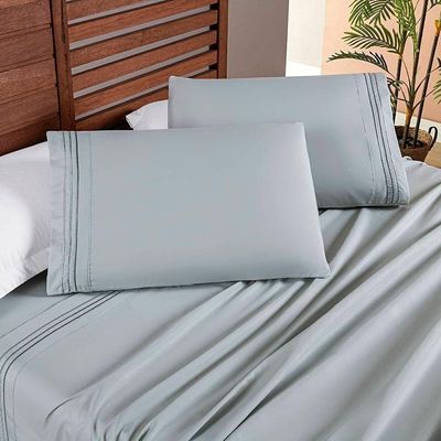 Jogo De Cama Allegra Casal Padrão 04 Peças - Cinza Geada