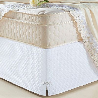 Saia Box Solteiro Olimpo Microfibra Matelassê - Branco