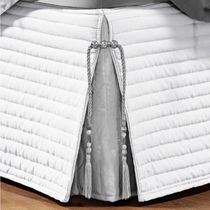 Saia Para Cama Box Queen Dual 1 Peça Branco
