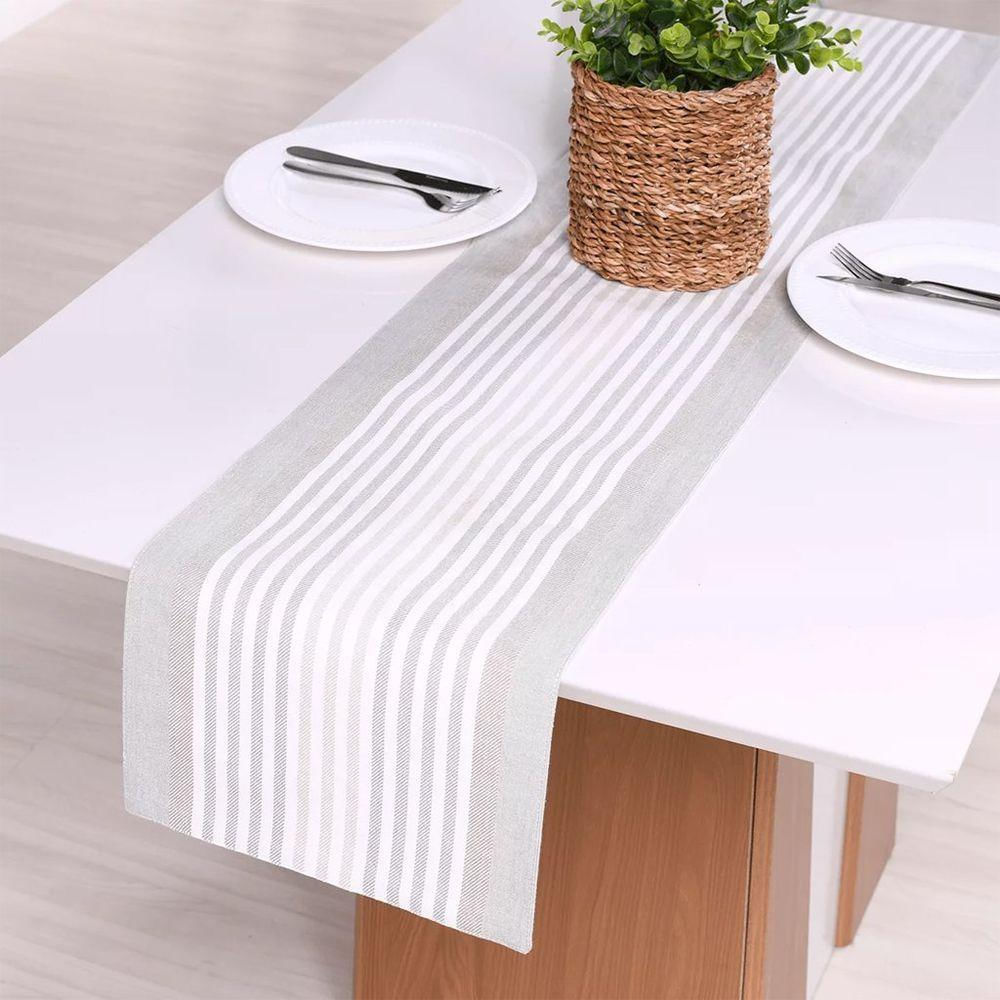 Trilho De Mesa 150x30 Fio Tinto Tessi Stripes Fendi