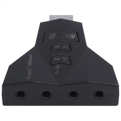 Adaptador Placa de Som USB 4 Portas P2 - Compativel com PS3 - A4PUSBM