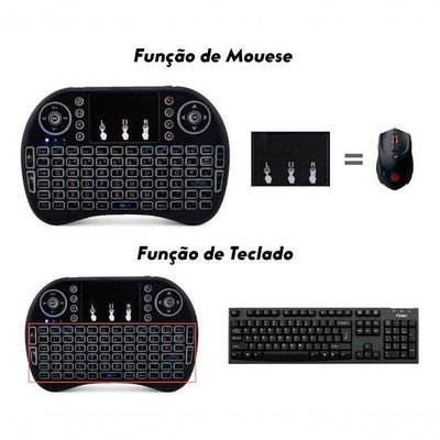 Mini Teclado Usb Wireless Touchpad Sem Fio Android Tv Smart