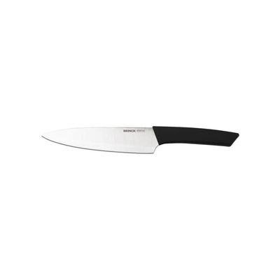 Faca Chef 8 Polegadas Aço Inoxidável E Polipropileno Cor Preto Linha Versatile Brinox Preto