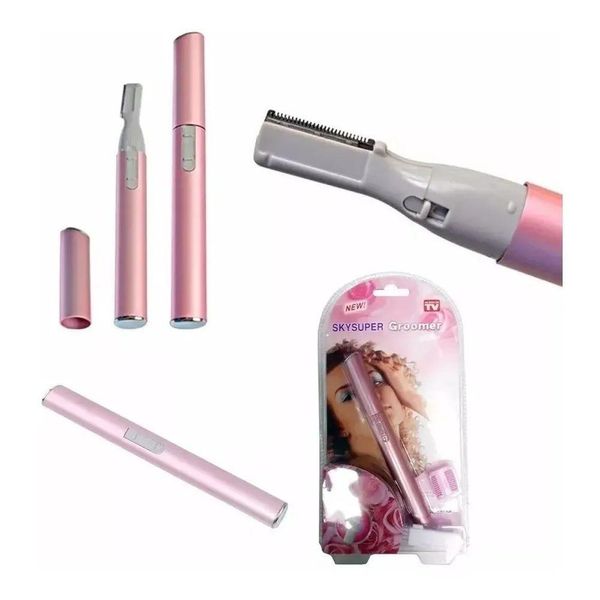 Depila Fácil Aparador De Pelos Faciais E íntimo Caneta Rosa