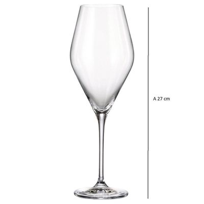 Jogo De 06 Taças Em Cristal Bohemia Para água Loxia 510 Ml 58663
