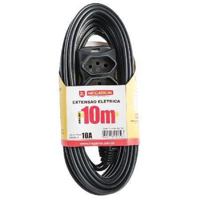Extensao Cabo PP Plano 3X0,75 10 Metros PT 59