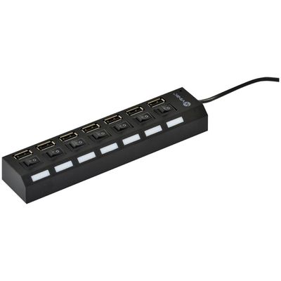 Hub USB 2.0 7 Portas com Cabo e LED Indicador - HUV-40