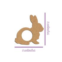 Porta Guardanapo Coelho Mdf Cru Kit 4 Peças 8cmx8cm - Cria Arte Laser Cru