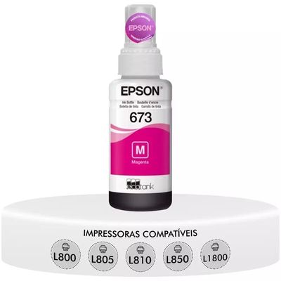 Tinta Epson 673 Ecotank T673320al Magenta L800/l805/l810/l850/l1800