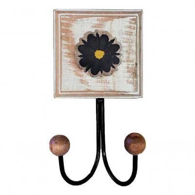 Kit Banheiro 5 Peças Artesanal Rústico Flor De Madeira 3d Anúncio Com Variação Cor Preto