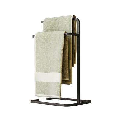 Porta Toalha Toalheiro Duplo Lovell Bancada Lavabo Preto Dhom Preto