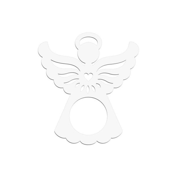 Porta Guardanapo Anjinho Kit Com 4 Peças 7cmx8cm - Cria Arte Laser Branco