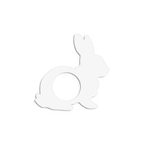 Porta Guardanapo Coelho Kit 4 Peças 8cmx8cm - Cria Arte Laser Branco