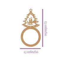 Porta Guardanapo árvore De Natal Mdf Cru Kit Com 4 Peças 4,5cmx8,5cm - Cria Arte Laser Cru