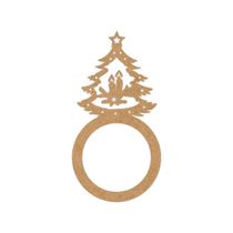 Porta Guardanapo árvore De Natal Mdf Cru Kit Com 4 Peças 4,5cmx8,5cm - Cria Arte Laser Cru