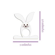 Porta Guardanapo Coelho Com Carinha 9cmx9,8cm Kit 4 Peças - Cria Arte Laser Madeira Clara