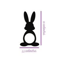 Porta Guardanapo Coelho Frente Kit 4 Peças 5,5cmx10cm- Cria Arte Laser Azul