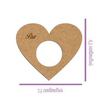Porta Guardanapo Coração Desejos Mdf Cru Kit 4 Peças 7,5cmx6,5cm - Cria Arte Laser Cru
